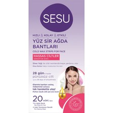Sesu Yüz Ağda Bandı Hassas Ciltler 20'li - 6 Adet