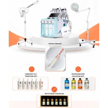 Toplam 9 Fonksiyon Hydrafacial Vapozon Buhar Büyüteçli Loop Lamba (Amerikan Cilt Bakım Seti)