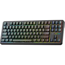 Aula F87 Pro Mekanik Rgb Tkl Kayhua Intelligent Switch Kablosuz Makrolu Hot Swap Klavye Desenli Siyah