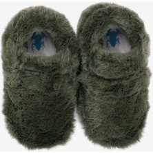 Hopfrög Furry Furry Haki Kürk Barefoot Patik