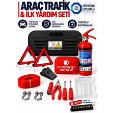 Tüvtürk Onaylı Yeni Mevzuata Uygun Araç Trafik Seti ve Ilk Yardım Seti (Araç Içi Numaratör Hediyeli)