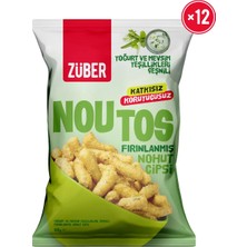 Züber Noutos Yoğurt ve Mevsim Yeşillikleri Çeşnili Fırınlanmış Nohut Cipsi 55g x 12 Adet