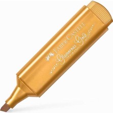 Faber-Castell 1546 Metalik Altın Renk Fosforlu Kalem – Parlak ve Kalıcı İşaretleme, Uzun Ömürlü Kullanım