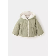 MANGO Baby Kürklü kapüşonlu anorak