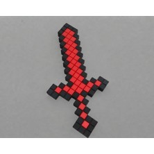 Voloyas 3D Baskı Pixel Kılıç Oyuncak – Siyah Beyaz Dekoratif Tasarım – Çocuklar Için. 24CM Uzunluk