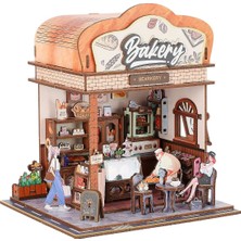 3D Wooden Puzzle Book Street View Bakery  68073