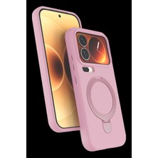 Royaleks Xiaomi Mi 17 Pro Max Regal Magsafe Standlı Kapak - Açık Pembe