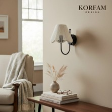 KorFam Rosalinda Aplik - Kablosuz Pilli Aplik Beyaz Çiçek Şeklinde Aplik