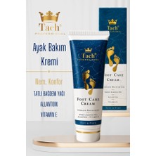 Tach Ayak Bakım Kremi -Tatlı Badem Yağı Nemlendirir - Allantoin Çatlakları Onarır - Vitamin E Besler. İstenmeyen kokuyu engeller.
