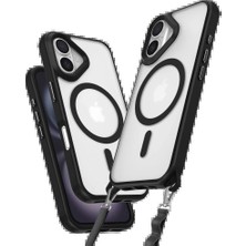 Apple iPhone 16 Plus Kılıf Enka Magsafe Silikon Kılıf - Siyah