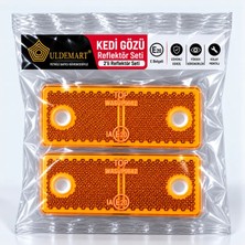 Uldemart 2"Li Reflektör Seti – WAS Kedi Gözü Reflektör 96 x 42 mm