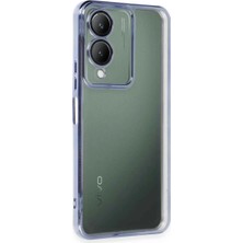 Vivo Y17S Kılıf Razer Lensli Silikon - Açık Mavi