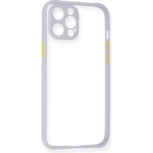Apple iPhone 12 Kılıf Miami Şeffaf Silikon - Lila
