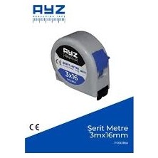 Ayz Şerit Metre Şeffaf 3mt x 16MM