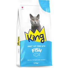 King  Balıklı Yetişkin Kedi Maması 1,5 kg