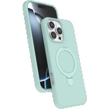 Apple iPhone 16 Pro Regal Magsafe Standlı Kapak - Su Yeşili