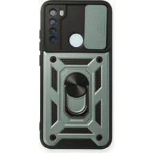 Xiaomi Redmi Note 8 Kılıf Pars Lens Yüzüklü Silikon - Yeşil