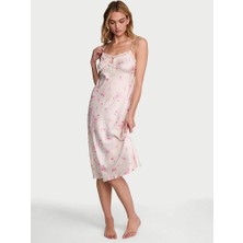 Victoria's Secret Butterfly Jacquard Midi Slip Nightgown