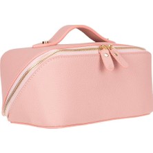 Bloominbag Ella Blush Shell – Deri Seyahat ve Makyaj Çantası