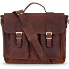 Bloominbag Rivoli Saddle Heritage Hakiki Deri 15–16 Inç Laptop ve Evrak Çantası