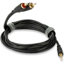 Qed QE-8111 Connect 3.5mm Jack - Rca / Bir Ucu 3.5mm Diğer Ucu Rca Kablo - 0.75 Cm.