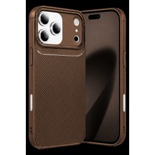 Apple iPhone 17 Pro Auto Focus Karbon Kapak - Kahverengi
