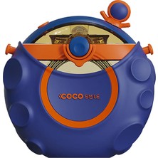 Cocosmile Uzay Tema Kılıflı Pipetli Tritan Çocuk Matara 630 ml - Mavi