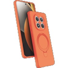 Xiaomi Redmi Note 15 4g Regal Magsafe Standlı Kapak - Turuncu