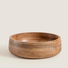 Chakra Raye Wooden Deep Plate 28X28X8 cm Natural