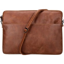 Bloominbag Bloomsleeve Leeds 14" Cognac Brown Hakiki Deri Laptop & Tablet Kılıfı