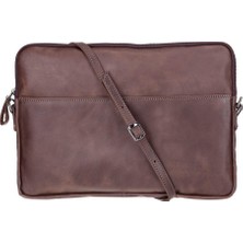 Bloominbag Bloomsleeve Leeds 16" Mahogany Dark Brown Hakiki Deri Laptop & Tablet Kılıfı