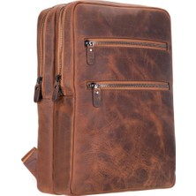 Bloominbag Atelier Heritage Saddle Hakiki Deri Laptop Sırt Çantası – 16” Uyumlu