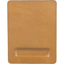 Bloominbag Bloomdesk Ease Burnished Brass Hakiki Deri Bilek Destekli Mouse Pad