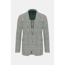 Tagliatore Vakko By Taglıatore Yeşil 2 Düğmeli Yarım Astarlı Ceket
