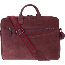 Bloominbag Burgundy Still Hakiki Süet Deri 15-16 Inç Macbook/laptop Çantası