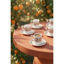 Acar Winslow 6 Kişilik Porselen Kahve Fincan Takımı - 90 ml