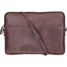 Bloominbag Bloomsleeve Leeds 14" Mahogany Dark Brown Hakiki Deri Laptop & Tablet Kılıfı