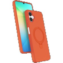 Samsung Galaxy A06 Regal Magsafe Standlı Kapak - Turuncu