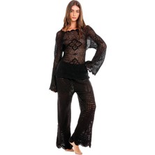 Agua Bendıta Agua Bendita Wesley Quilt 19709 Kadın Plaj Pantolonu Siyah