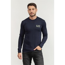 Ea7 Erkek Uzun Kollu T-Shirt Mavi
