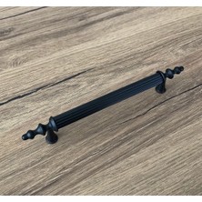 Koldoor Zend Mat Siyah Mobilya Dolap Mutfak Çekmece Kulpu 192 mm 1 Adet