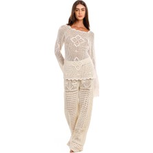 Agua Bendıta Agua Bendita Wesley 2 Quilt 19710 Kadın Plaj Pantolonu Kahverengi
