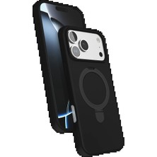 Apple iPhone 17 Pro Max Regal Magsafe Standlı Kapak - Siyah