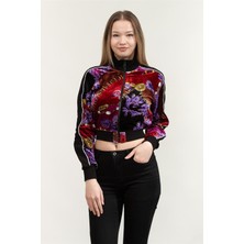 Versace Jeans Couture Kadın Fermuarlı Sweatshirt Yeşil