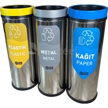 Efesteel Kağıt Plastik Metal Geri 304 Paslanmaz Çelik Dönüşüm Kutusu