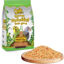 Quik Gurme Muhabbet Kuşu Yemi 500 gr Kraker Hediyeli Lezzetli İçerik ile Kuşlarınız için Özel
