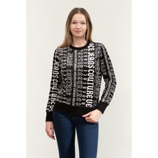 Versace Jeans Couture Kadın Bisiklet Yaka Sweatshirt Siyah