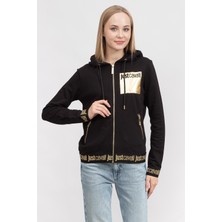 Just Cavallı Just Cavalli Kadın Fermuarlı Sweatshirt Siyah