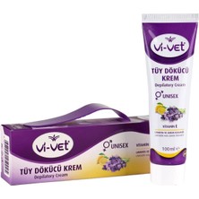 Vi-Vet Vivet Tüy Dökücü Krem 100 ml Azulen Aroma ile Vitamin E İçeren Unisex Özel Özellikli