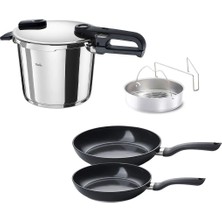 Fissler Vitaquick Edition 6 Litre Düdüklü Tencere + Tava Set